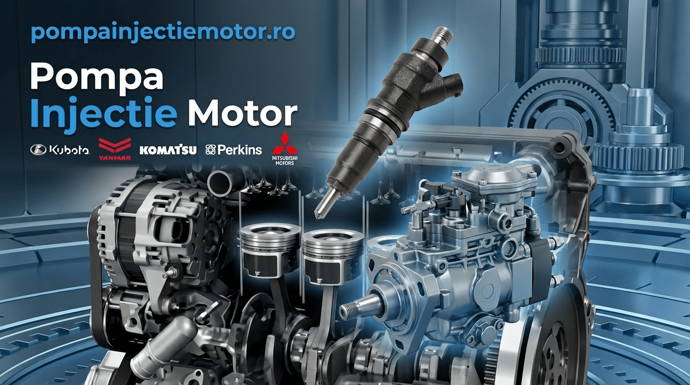 Pompă de injecție motor diesel nouă, gata calibrată pentru utilaje și tractoare Kubota, Yanmar, Perkins - pompainjectiemotor.ro